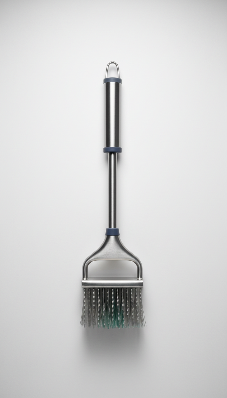 Stainless Steel Grill Brush With Ergonomic Grip